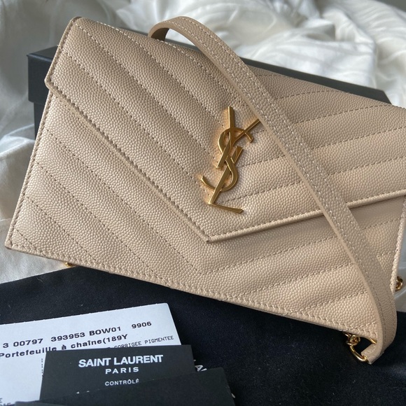 YSL Wallet on Chain - Beige - Picture 4 of 5